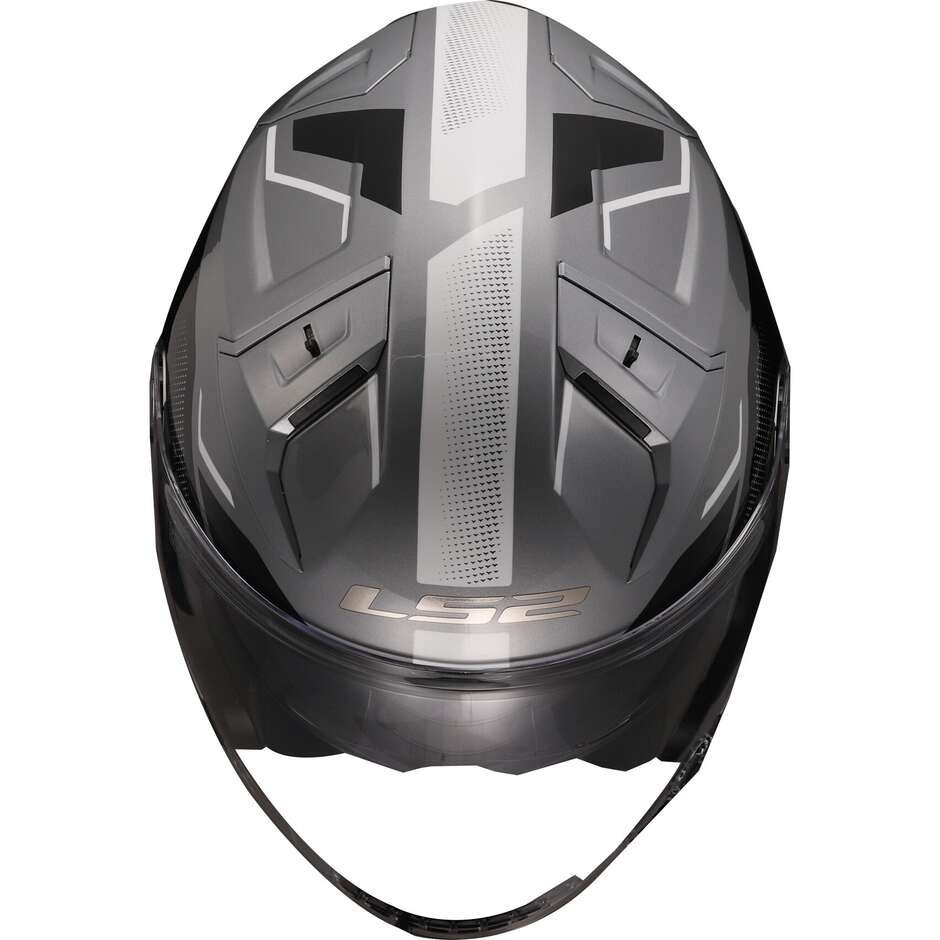 Casco Moto Jet  Ls2 OF603 INFINITY 2 VEYRON Grigio Bianco