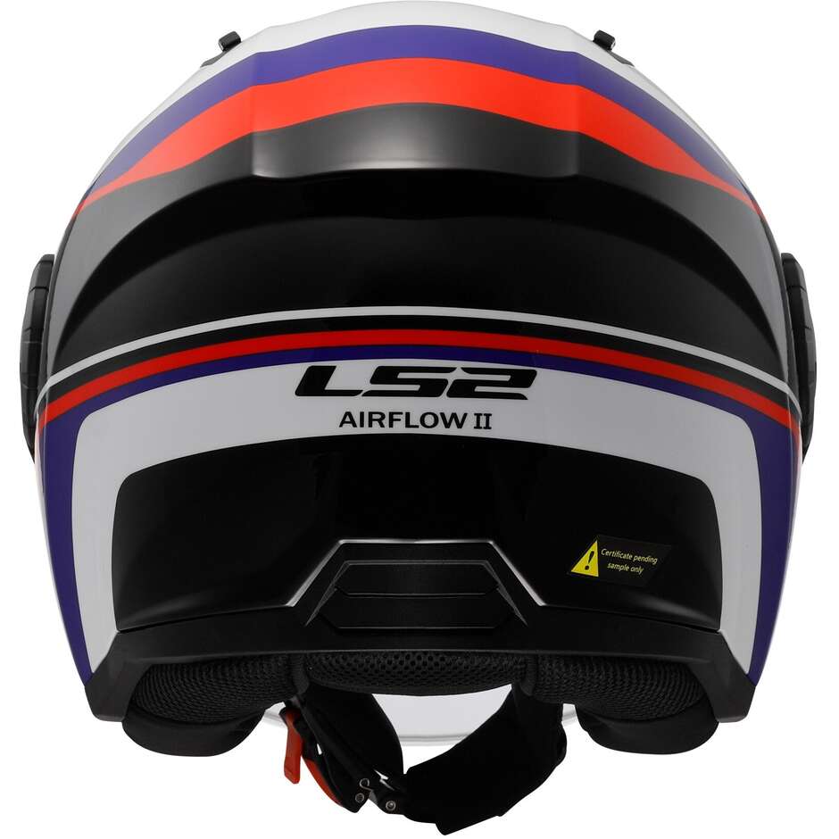 Casco Moto Jet Ls2 OF616 AIRFLOW 2 RUSH Bianco Blu Rosso