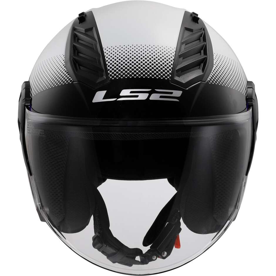 Casco Moto Jet Ls2 OF616 AIRFLOW 2 RUSH Bianco Blu Rosso
