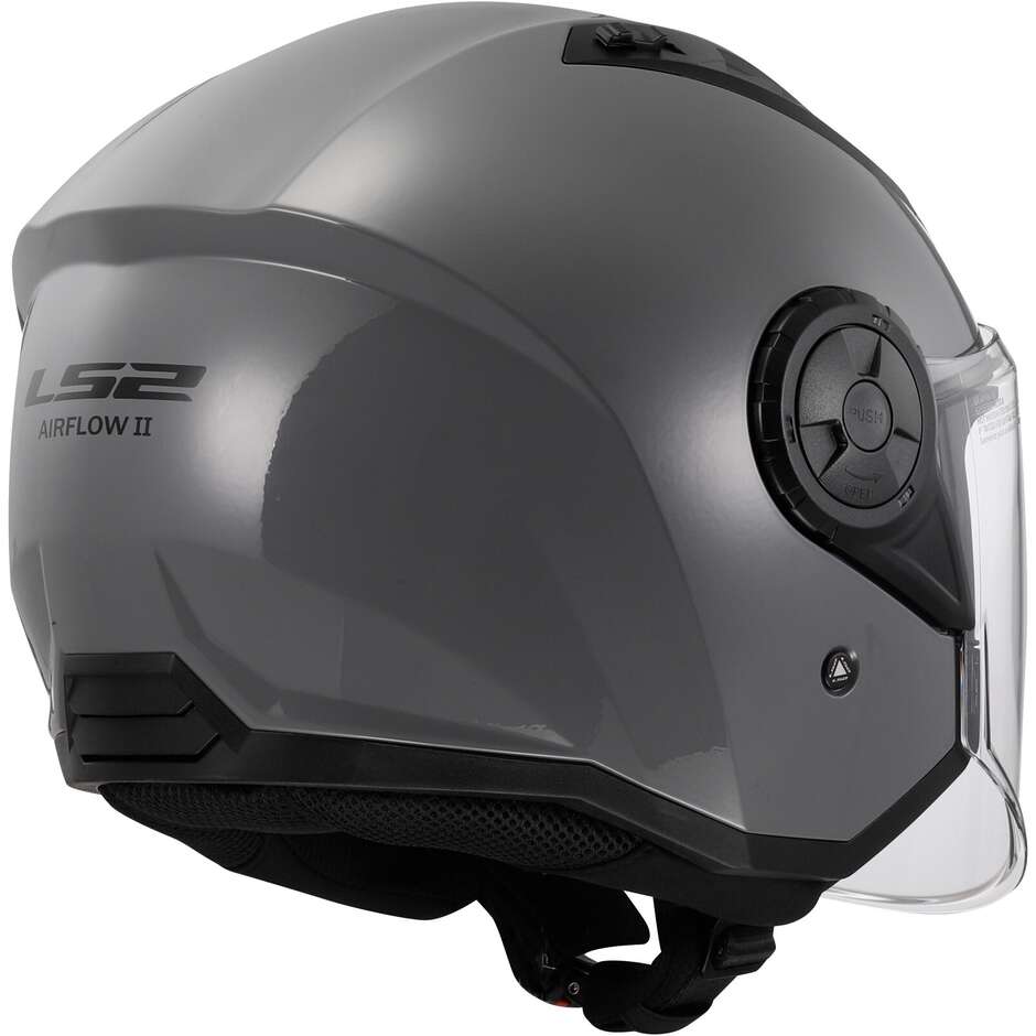 Casco Moto Jet Ls2 OF616 AIRFLOW 2 SOLID Nardo Grey Lucido