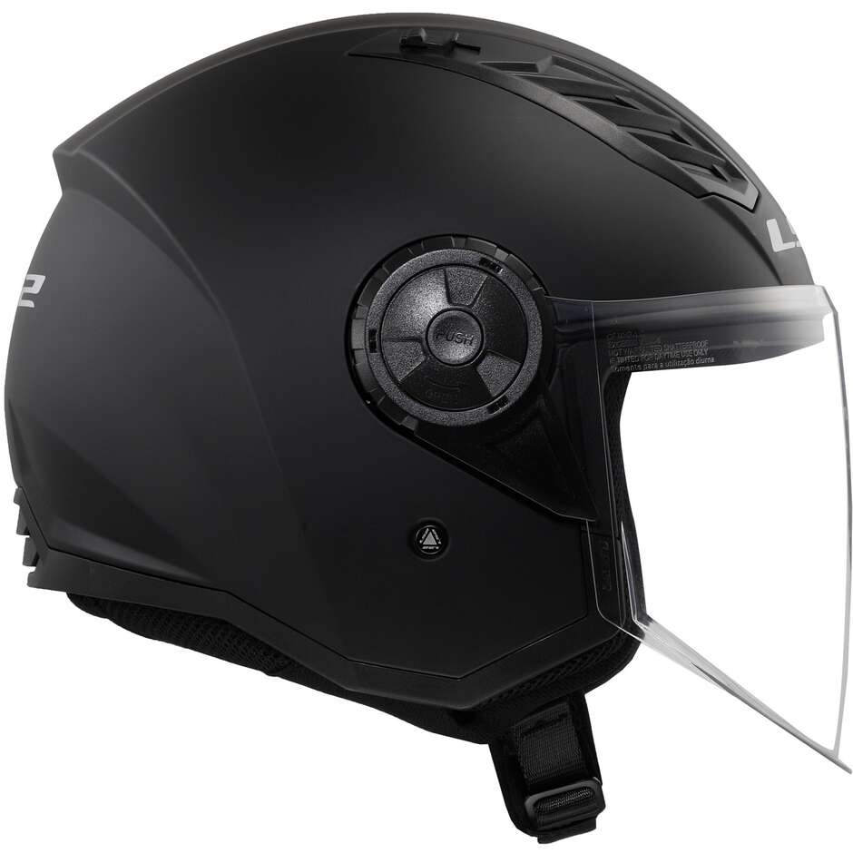 Casco Moto Jet Ls2 OF616 AIRFLOW 2 SOLID Nero Opaco