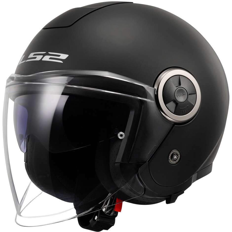 Casco Moto Jet OF620 CLASSY SOLID Nero Opaco taglia S