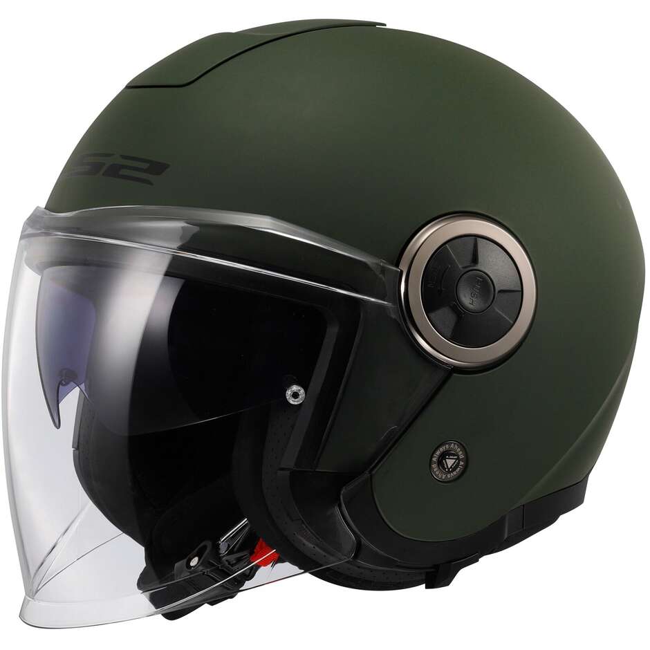 Casco Moto Jet  Ls2 OF620 CLASSY SOLID Verde Militare Opaco