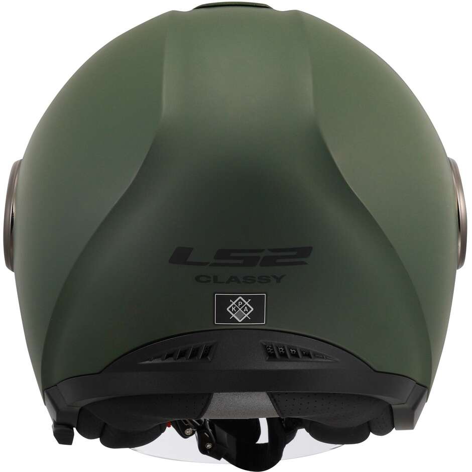Casco Moto Jet  Ls2 OF620 CLASSY SOLID Verde Militare Opaco