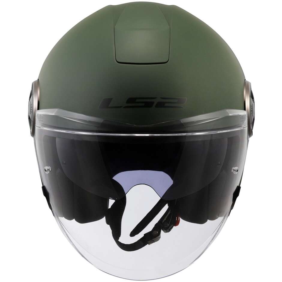 Casco Moto Jet  Ls2 OF620 CLASSY SOLID Verde Militare Opaco