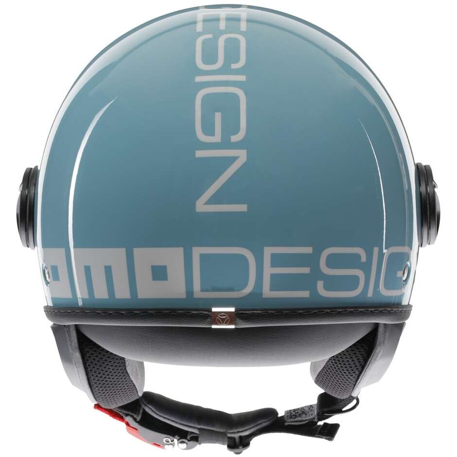 Casco Moto Jet Momo Design FGTR CLASSIC Candy Sky Blu Bianco