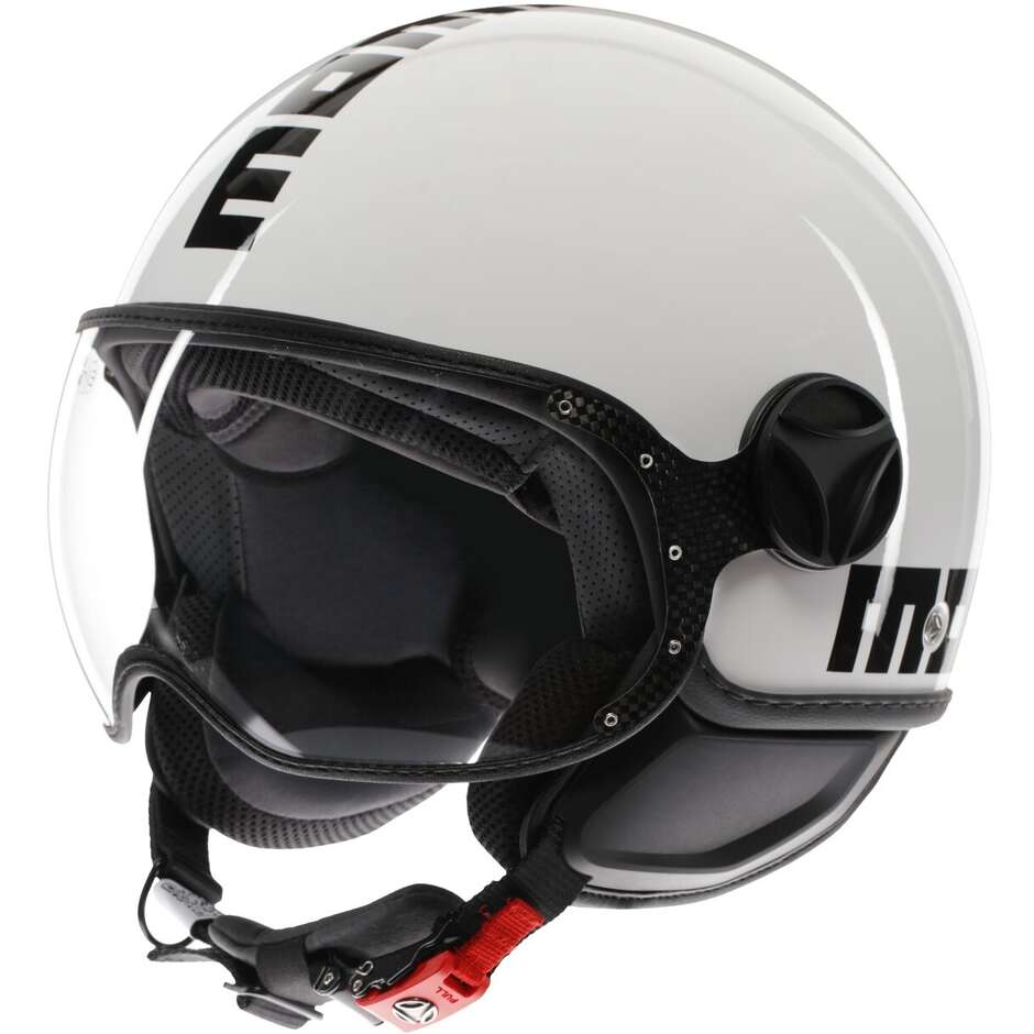 Casco Moto Jet Momo Design FGTR CLASSIC Mono Bianco Nero