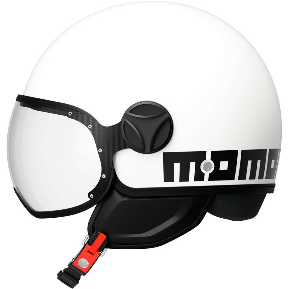 Casco Moto Jet Momo Design FGTR CLASSIC Mono Bianco Nero