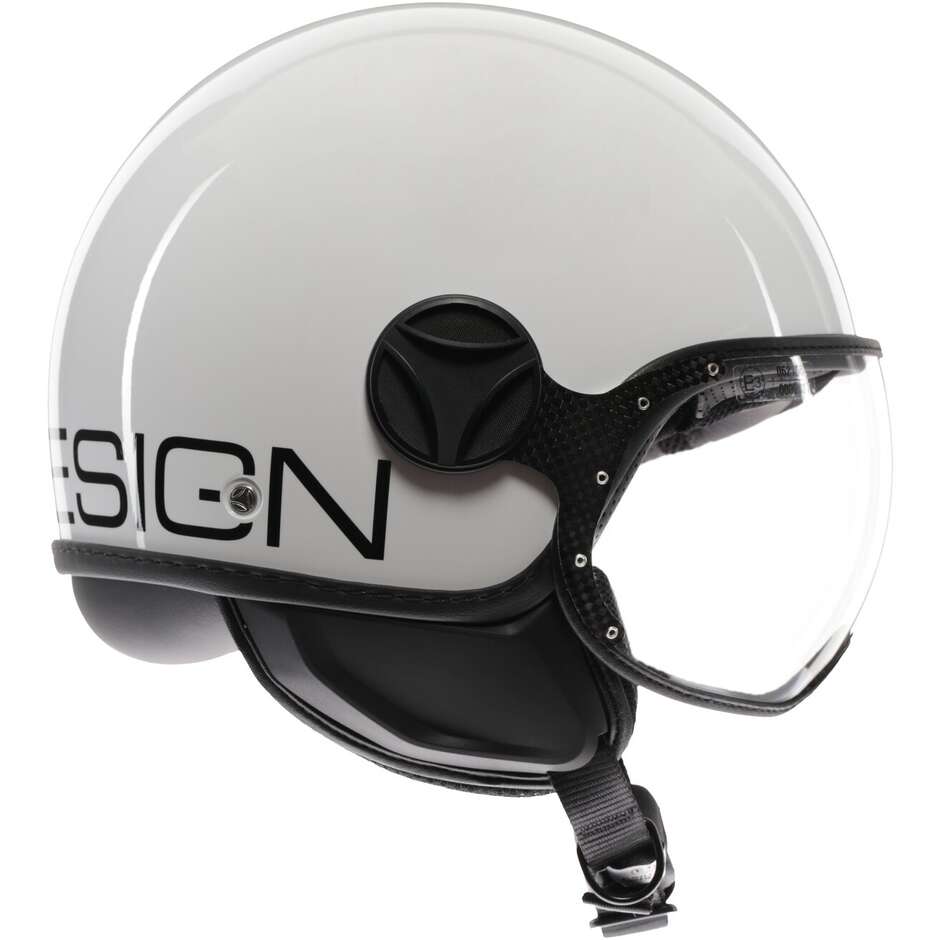 Casco Moto Jet Momo Design FGTR CLASSIC Mono Bianco Nero