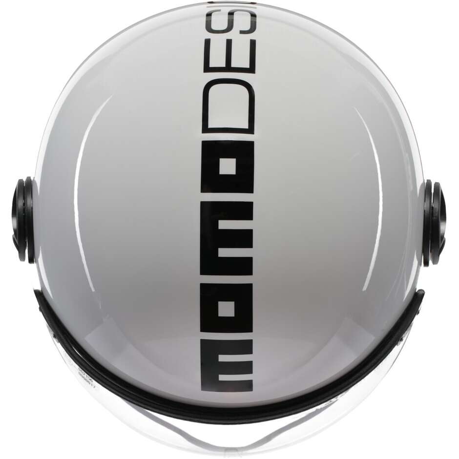 Casco Moto Jet Momo Design FGTR CLASSIC Mono Bianco Nero