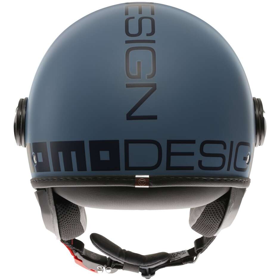 Casco Moto Jet Momo Design FGTR CLASSIC Mono Dusty Opaco Blu