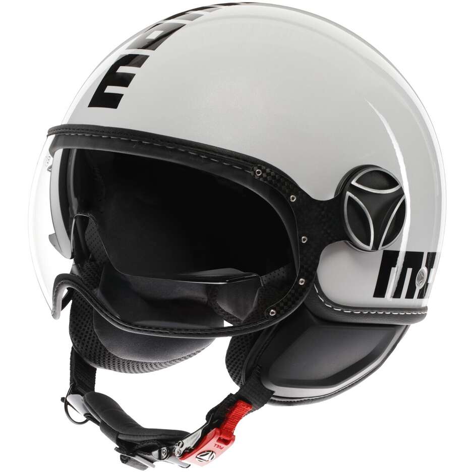Casco Moto Jet Momo Design FGTR EVO Mono Bianco Quarzo Nero