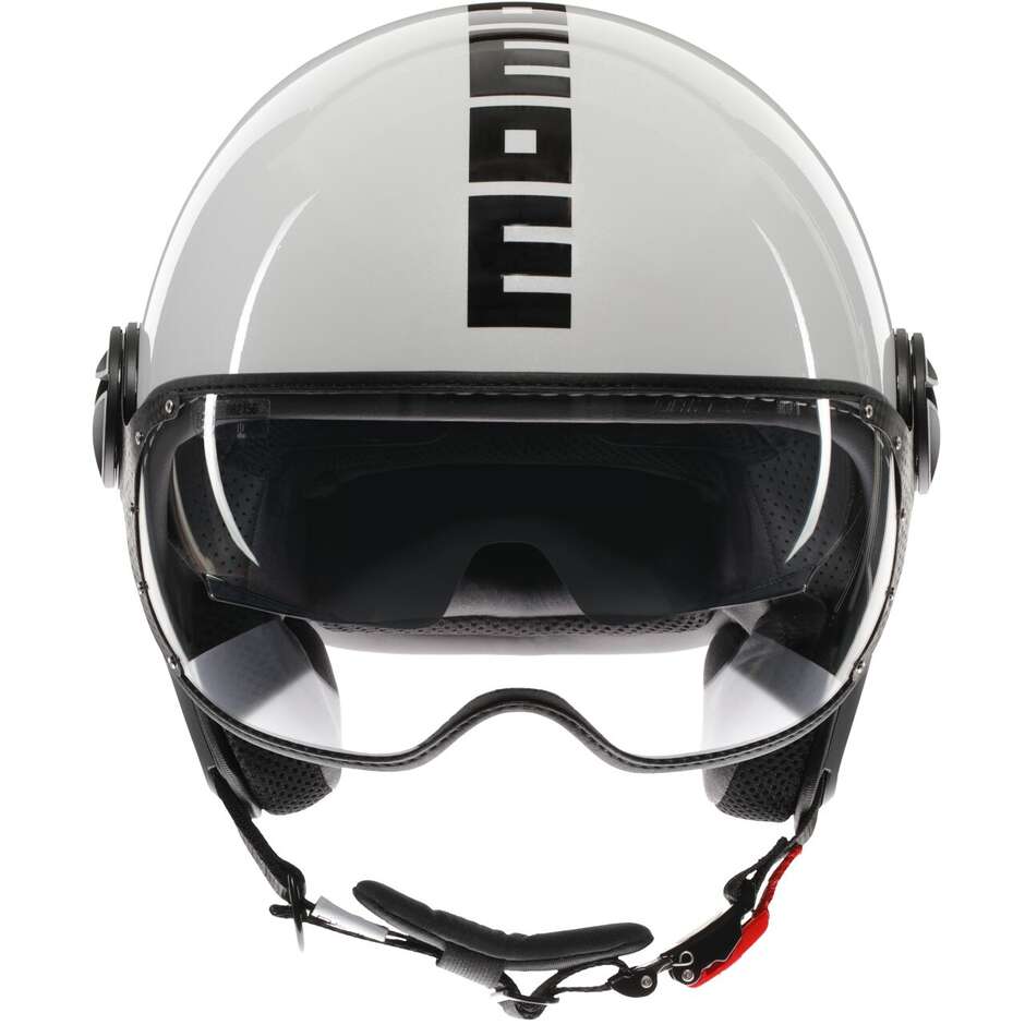 Casco Moto Jet Momo Design FGTR EVO Mono Bianco Quarzo Nero