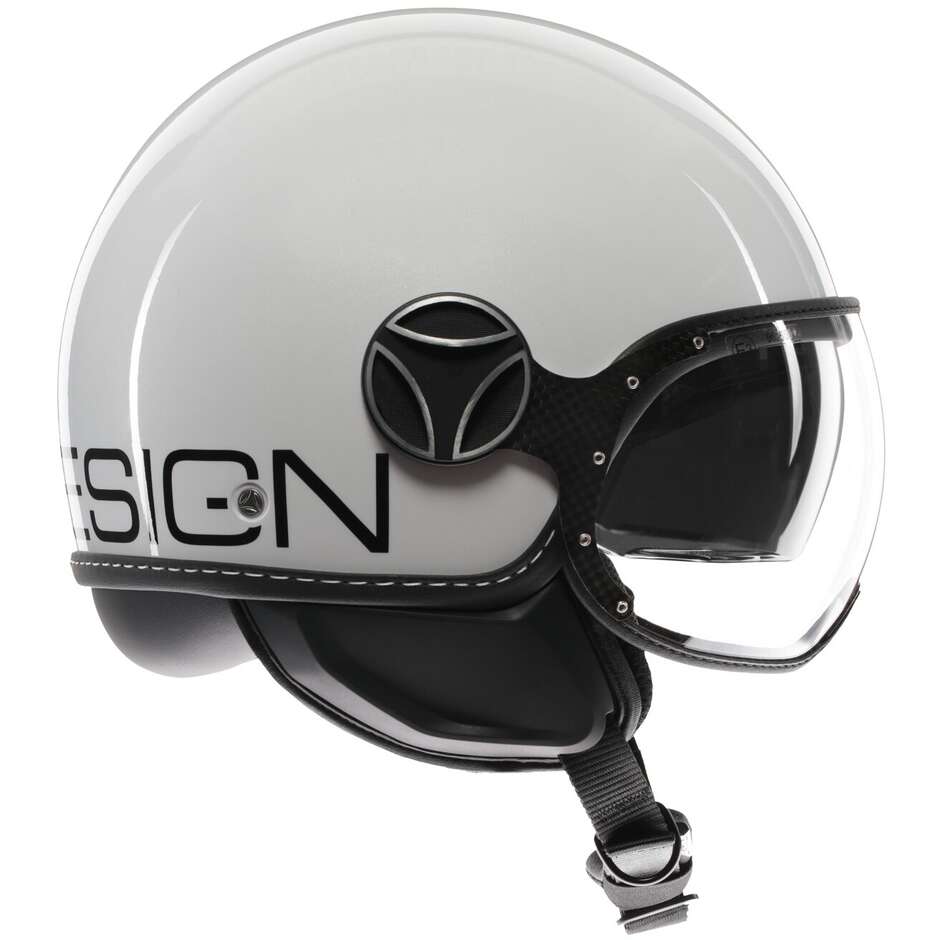 Casco Moto Jet Momo Design FGTR EVO Mono Bianco Quarzo Nero