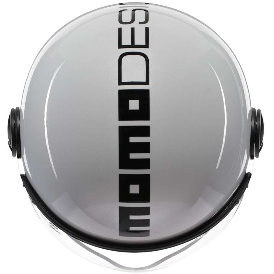 Casco Moto Jet Momo Design FGTR EVO Mono Bianco Quarzo Nero
