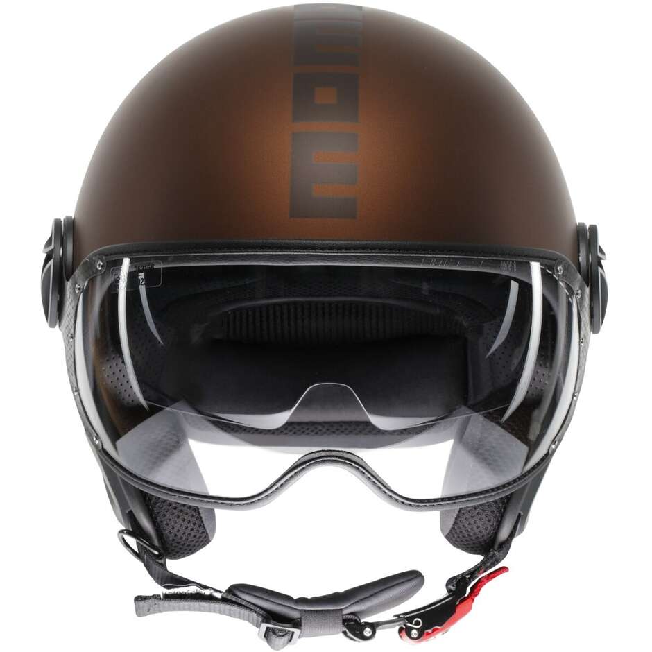 Casco Moto Jet Momo Design FGTR EVO Mono Espresso Opaco Nero