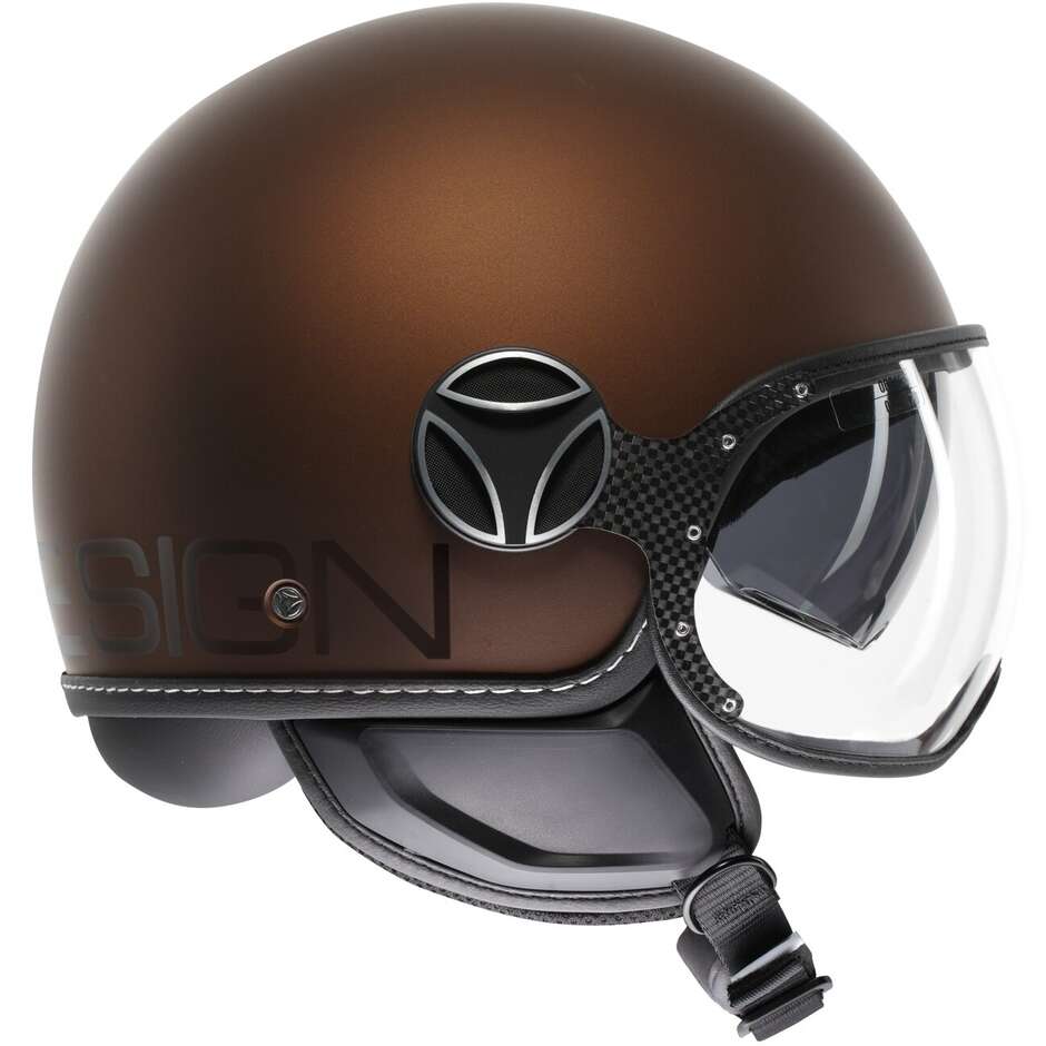 Casco Moto Jet Momo Design FGTR EVO Mono Espresso Opaco Nero