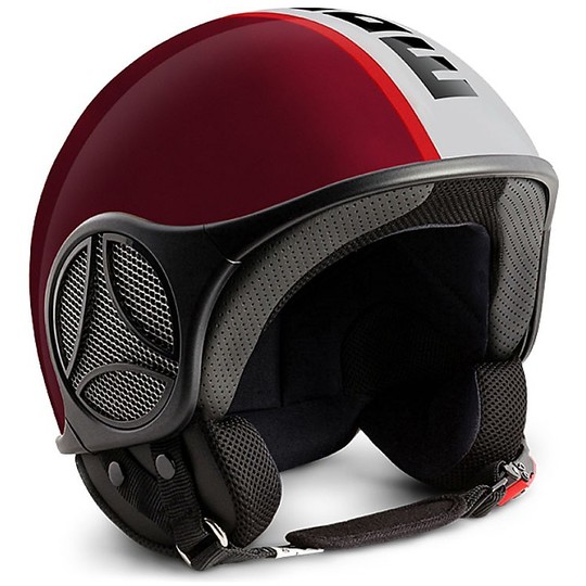 Casco Moto Jet Momo Design  Minimomo Bordeaux Antracite Lucido