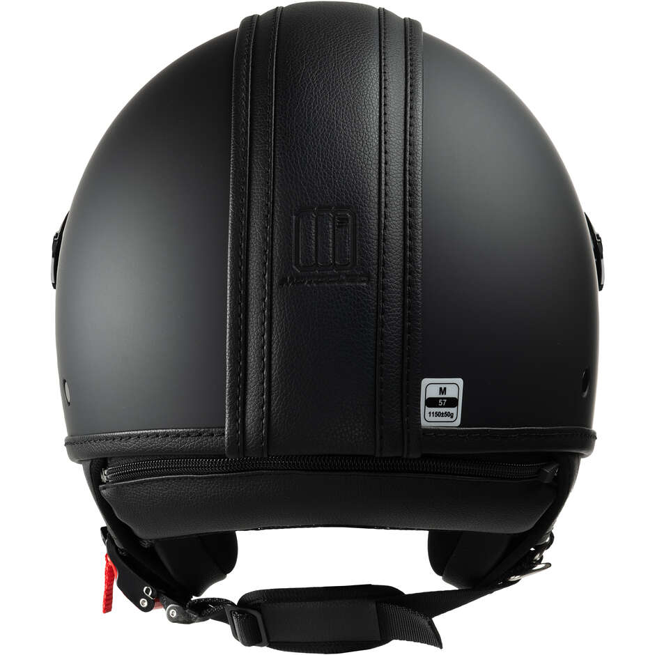 Casco Moto Jet Motocubo 722 TOP ANT Pelle Visiera Elicotterista Nero (22.06)