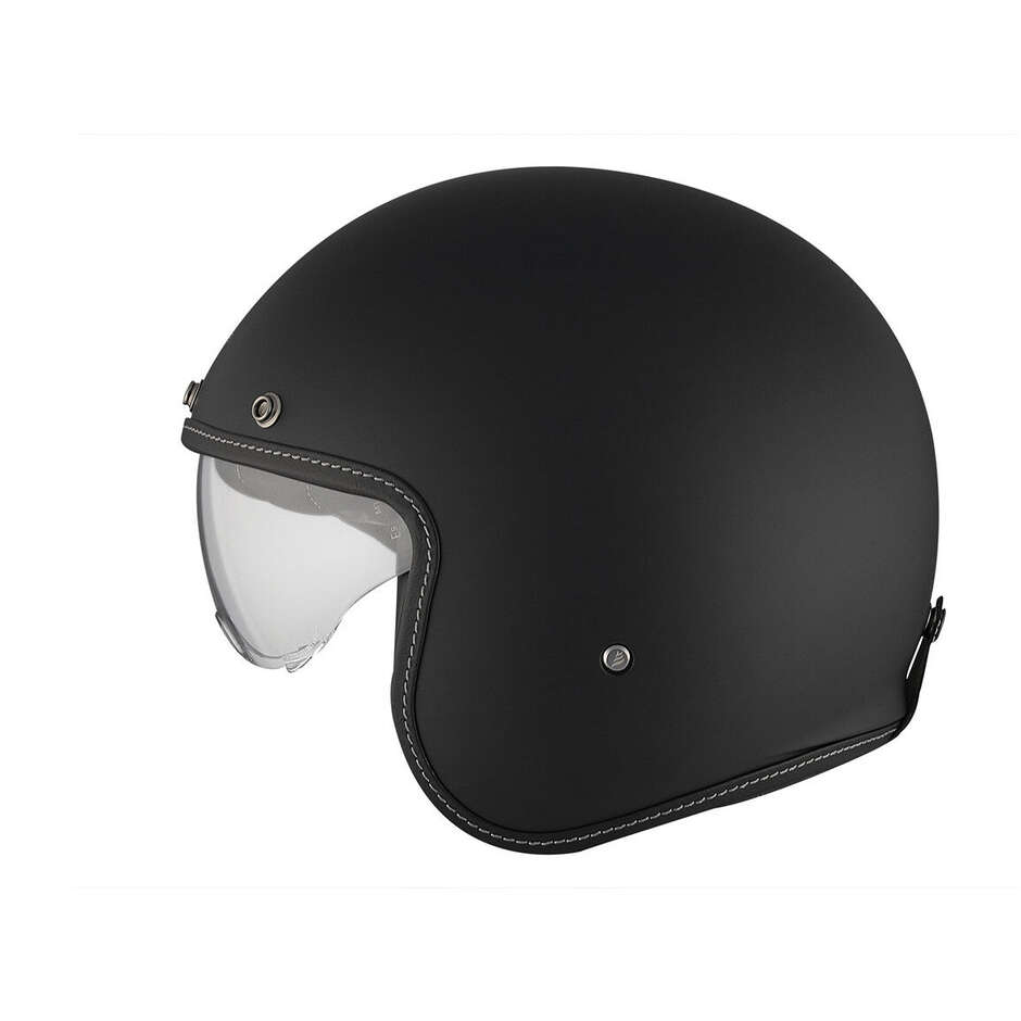 Casco Moto Jet MT Helmets LE MANS 2 SV S Solid A1 Nero Opaco