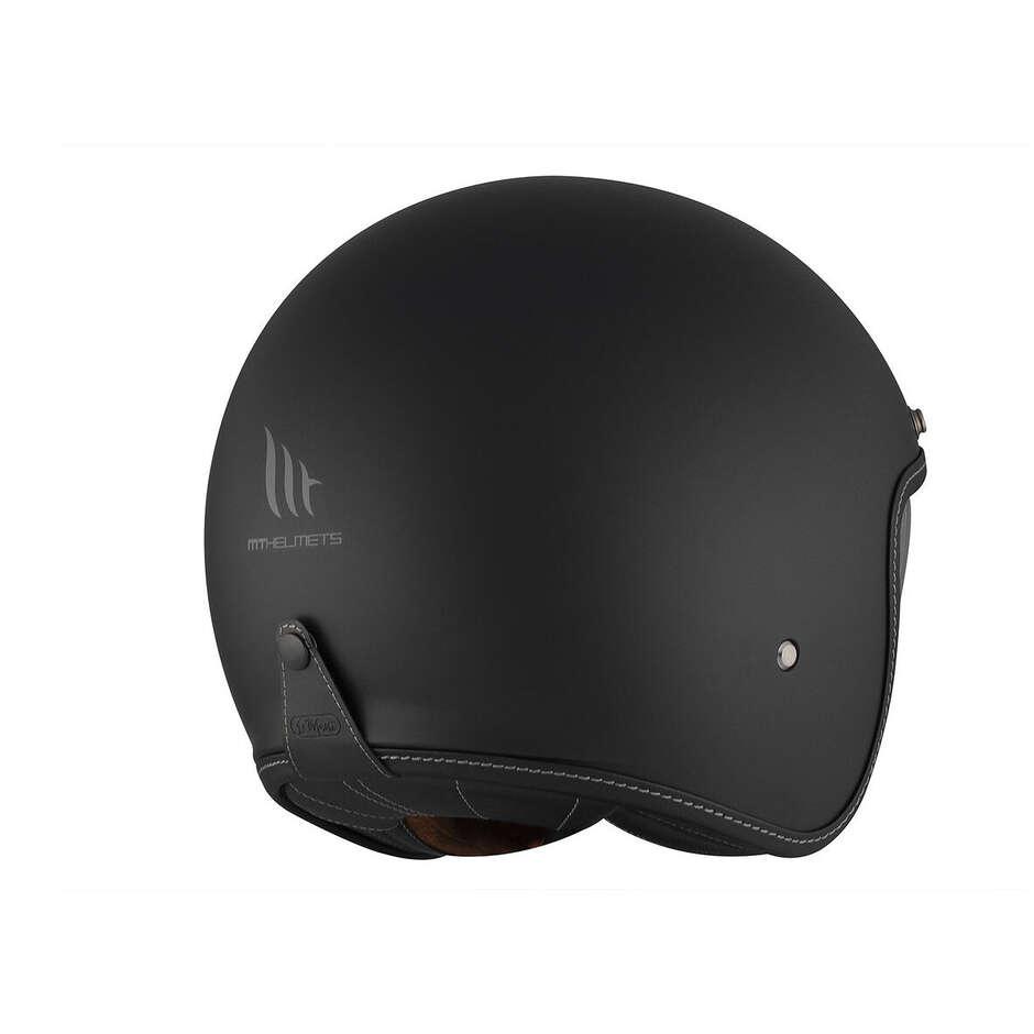 Casco Moto Jet MT Helmets LE MANS 2 SV S Solid A1 Nero Opaco