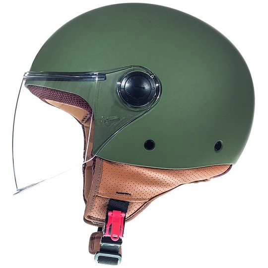 Casco Moto Jet MT Helmets STREET A6 Solid Verde Opaco
