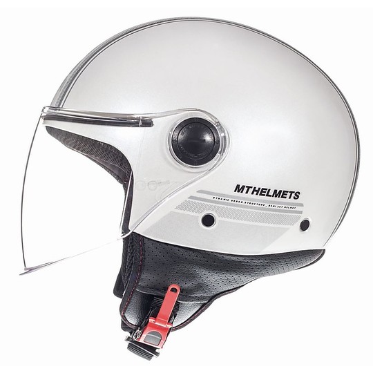Casco Moto Jet MT Helmets STREET Entire E6 Bianco Perla