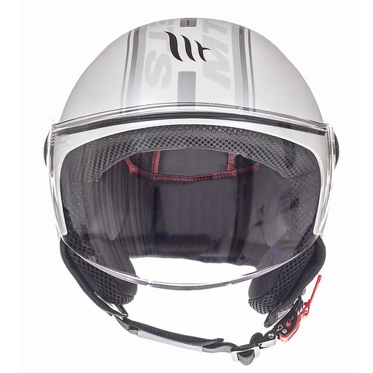 Casco Moto Jet MT Helmets STREET Entire E6 Bianco Perla