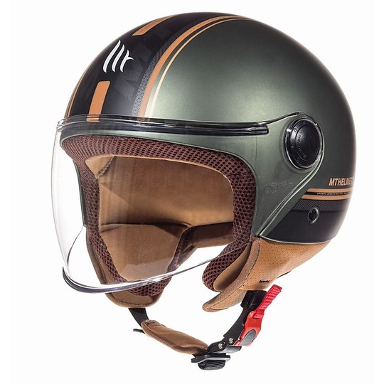 Casco Moto Jet MT Helmets STREET Entire I2 Verde Opaco