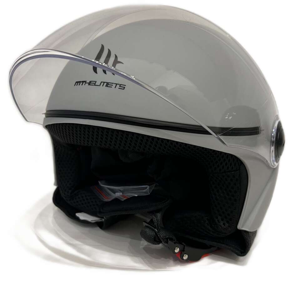 Casco Moto Jet Mt Helmets STREET S Solid A12 Grigio Opaco 22.06