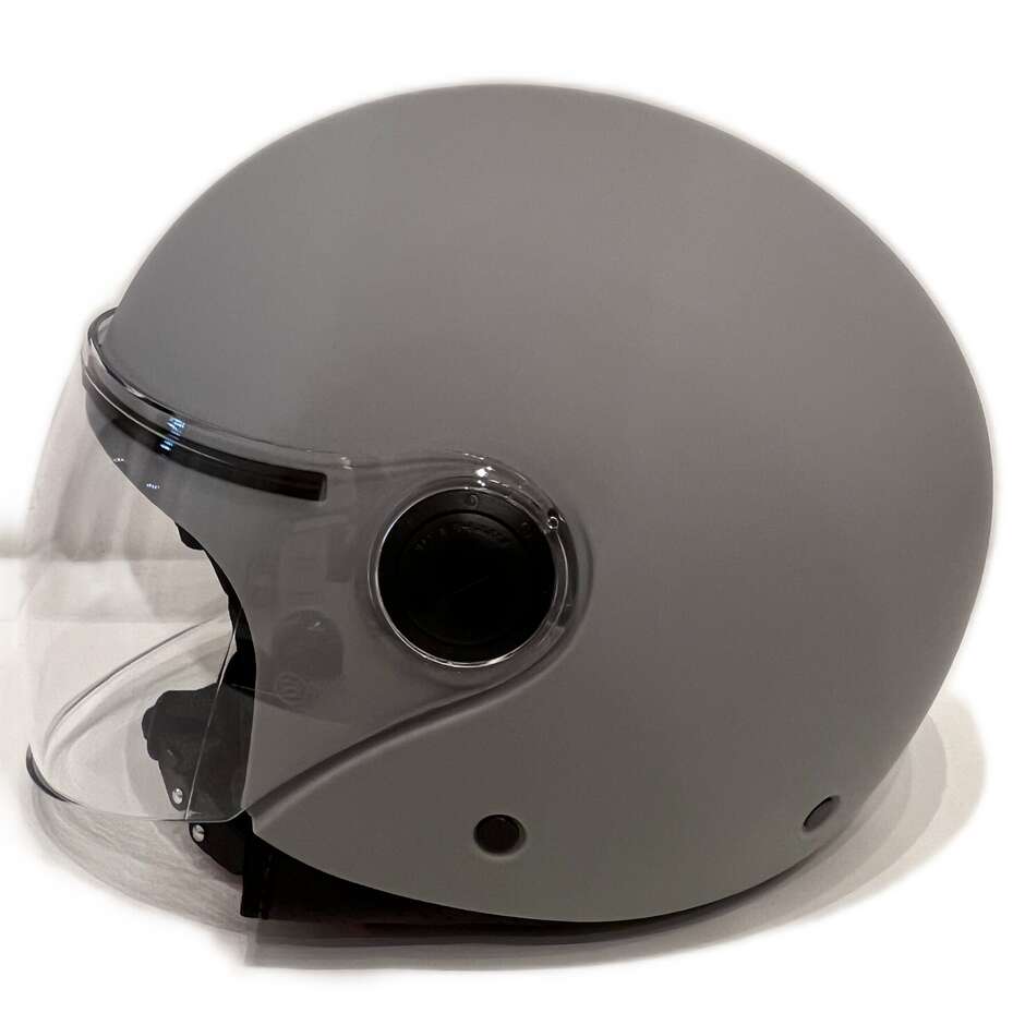 Casco Moto Jet MT Helmets STREET Solid A12 Grigio Opaco