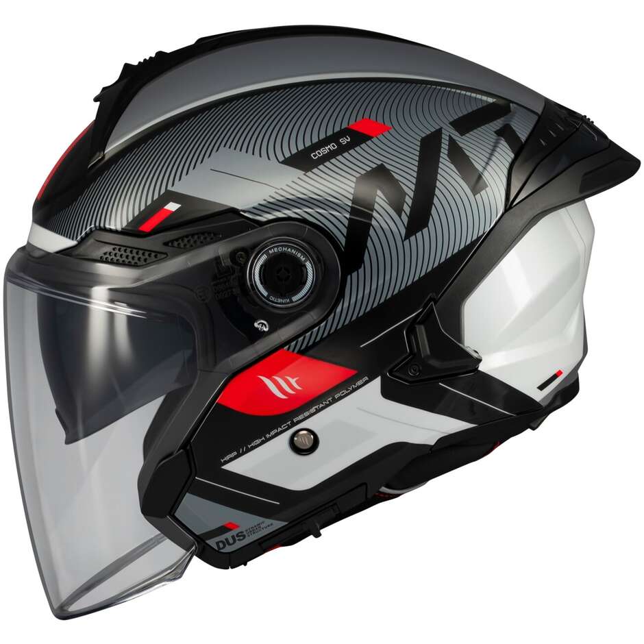 Casco Moto Jet MT Helmetss COSMO SV SILENCE B2 Lucido