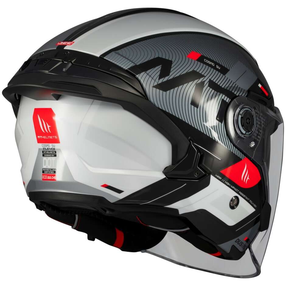 Casco Moto Jet MT Helmetss COSMO SV SILENCE B2 Lucido