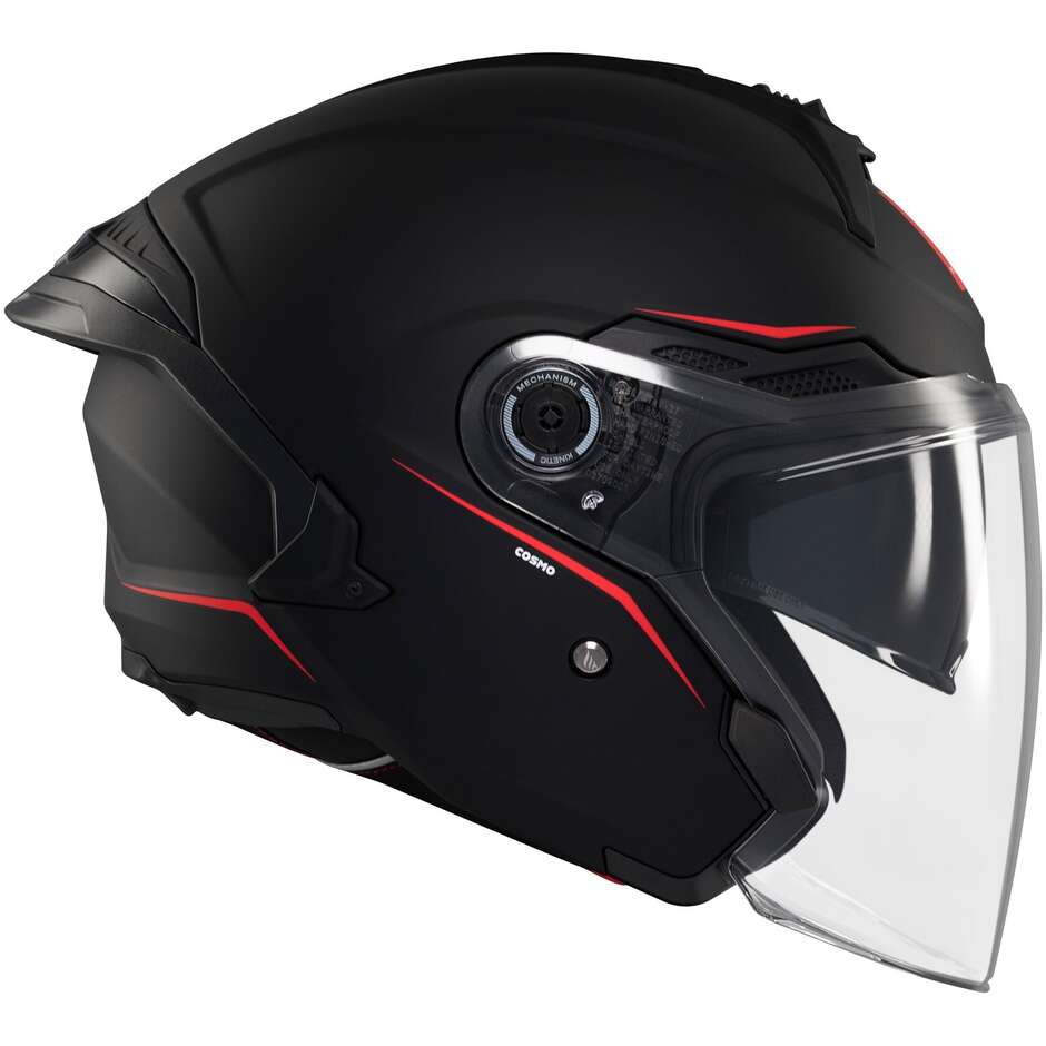 Casco Moto Jet MT Helmetss COSMO SV SOLID A1 Opaco Nero