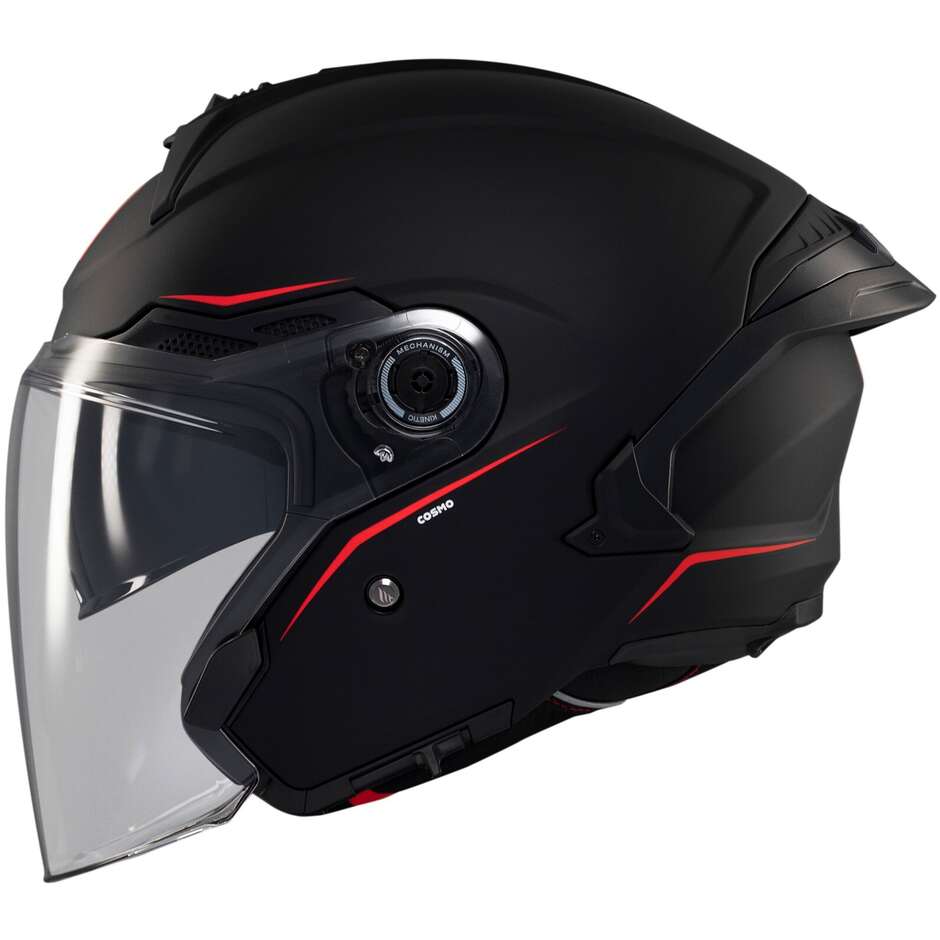 Casco Moto Jet MT Helmetss COSMO SV SOLID A1 Opaco Nero