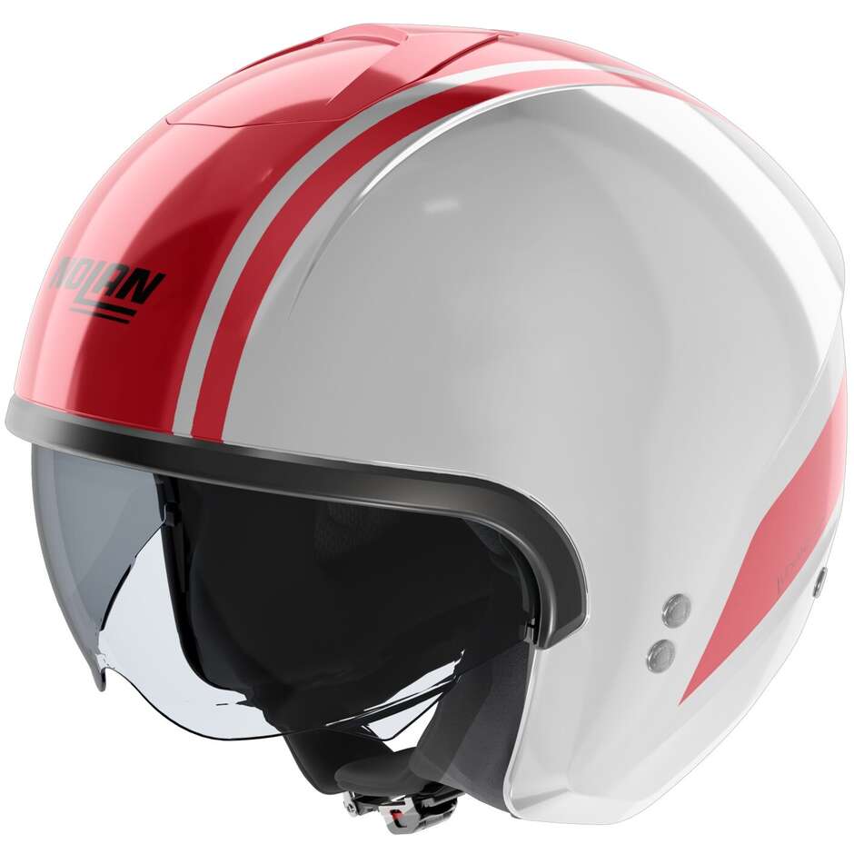 Casco Moto Jet Nolan N20-2 DOLCE VITA 347 bianco Rosso Lucido