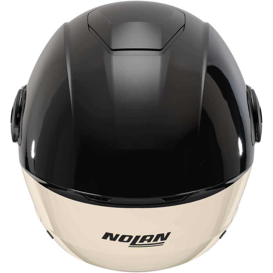 Casco Moto Jet Nolan N20-2 VISOR BLOCCO 354 Nero Avorio Verde Grigio Lucido