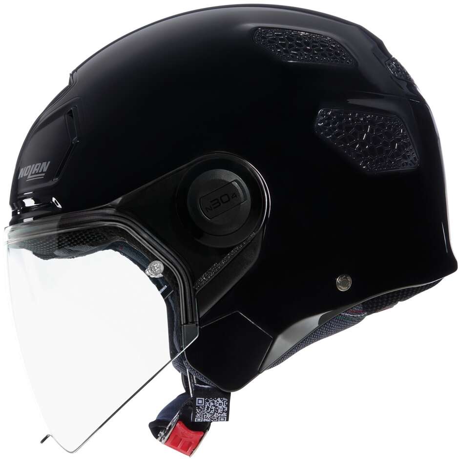 Casco Moto Jet Nolan N30-4 T CLASSICO 301 Nero Lucido