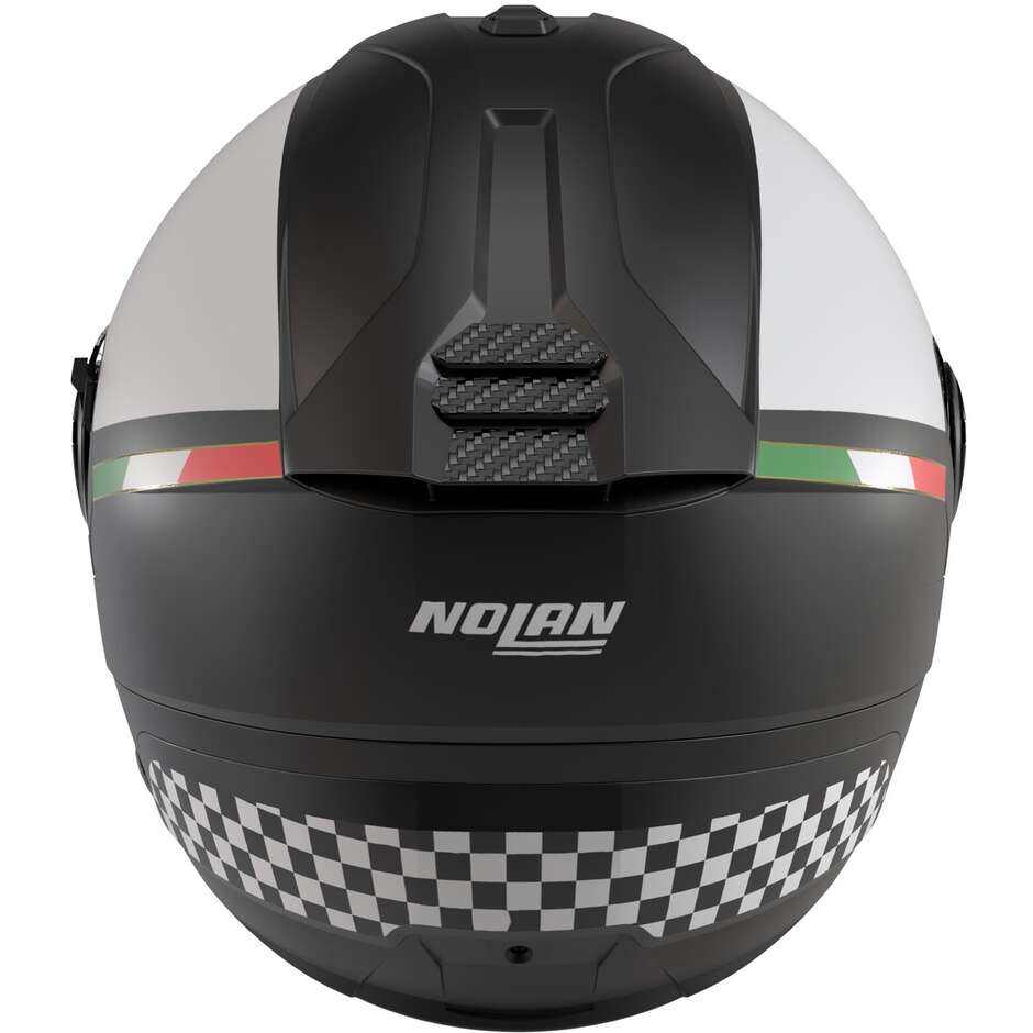 Casco Moto Jet Nolan N40-5 06 BELLAVISTA 341 Nero Bianco Scacchi Opaco