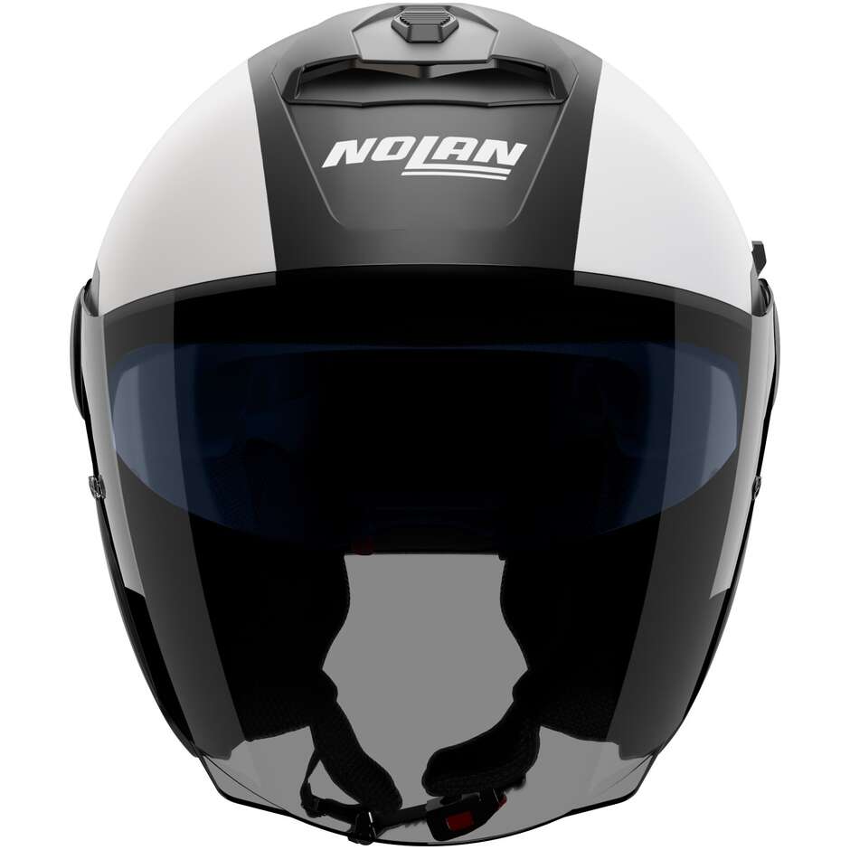 Casco Moto Jet Nolan N40-5 06 BELLAVISTA 341 Nero Bianco Scacchi Opaco