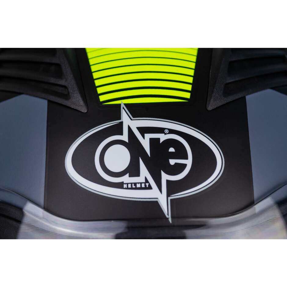 Casco Moto Jet One ALFA 2.0 Nero Giallo Fluo 