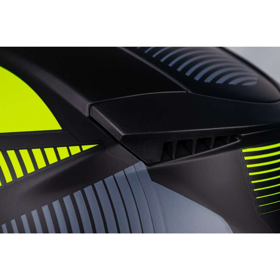Casco Moto Jet One ALFA 2.0 Nero Giallo Fluo 