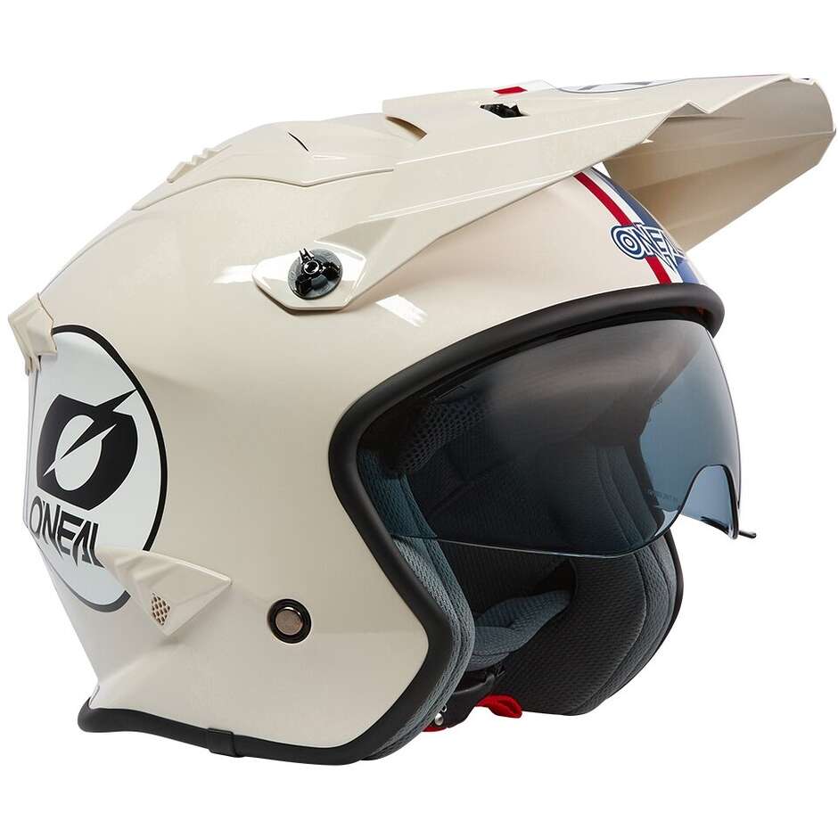 Casco Moto Jet Oneal VOLT Helmet HERBIE Bianco Rosso Blu