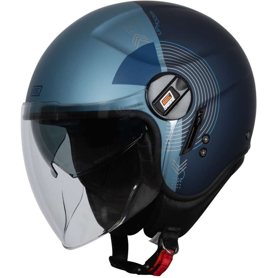 Casco Moto Jet ORIGINE ALPHA UPNDOWN Blu Opaco 22.06