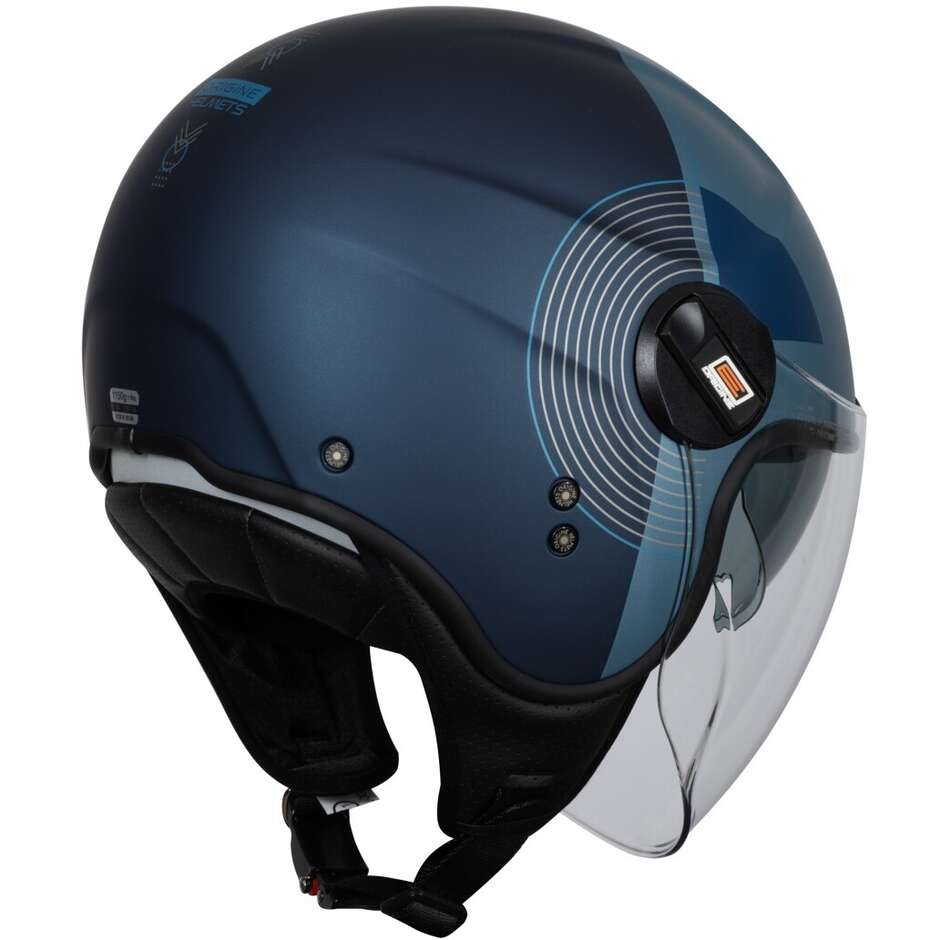 Casco Moto Jet ORIGINE ALPHA UPNDOWN Blu Opaco 22.06