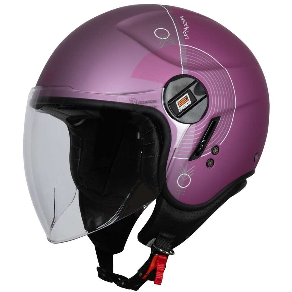 Casco Moto Jet ORIGINE ALPHA UPNDOWN Viola Opaco 22.06