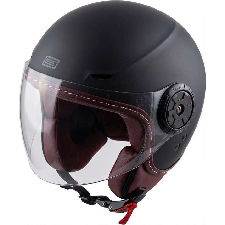Casco Moto Jet Origine GARDA SOLID Nero Opaco