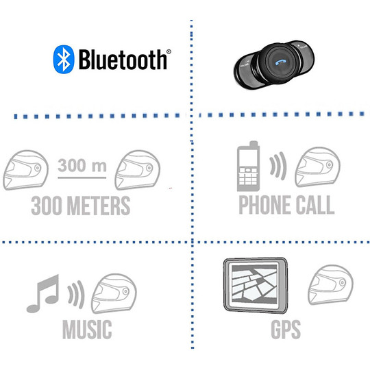 Casco Moto Jet Origine Palio 2.0 Con Bluetooth Visiera Lunga Nero Opaco