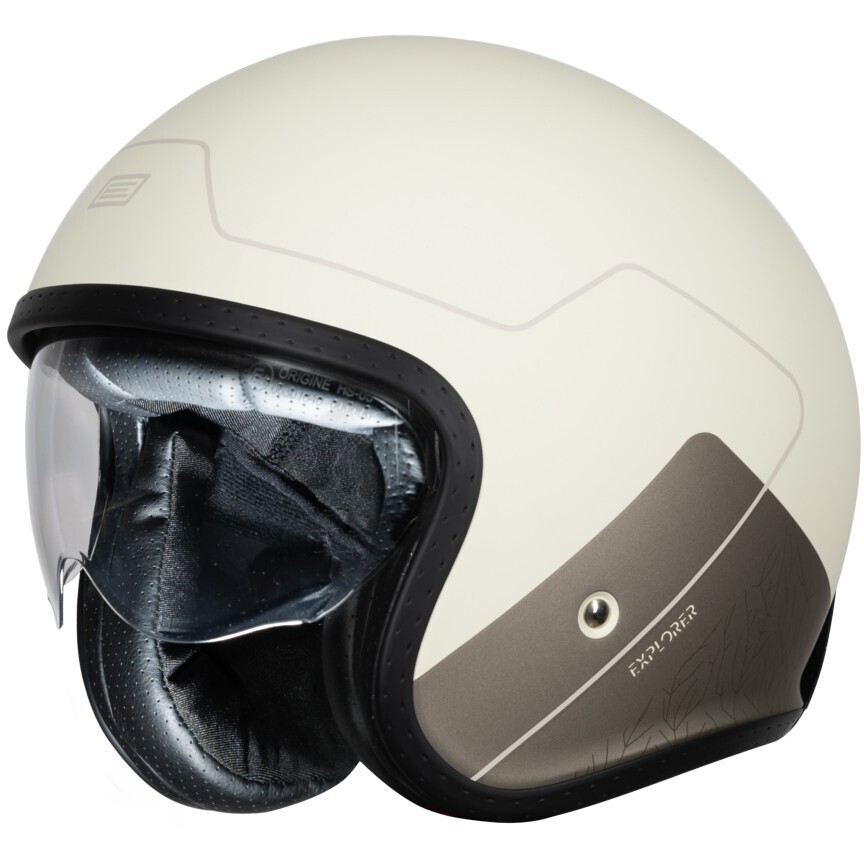 Casco Moto Jet SPIRIT EXPLORER Crema Opaco 22.06 taglia XS