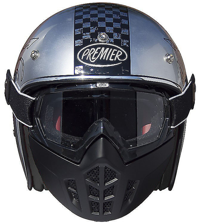 Casco Moto Jet Premier Vintage In Fibra Mask NX Chromed Interno Nero  Vendita Online - Outletmoto.eu